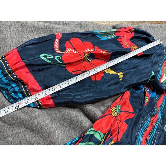 NWT FARM Rio Blue Vintage Forest Dress Printed Blue Silky Viscose Size XL - Picture 16 of 16